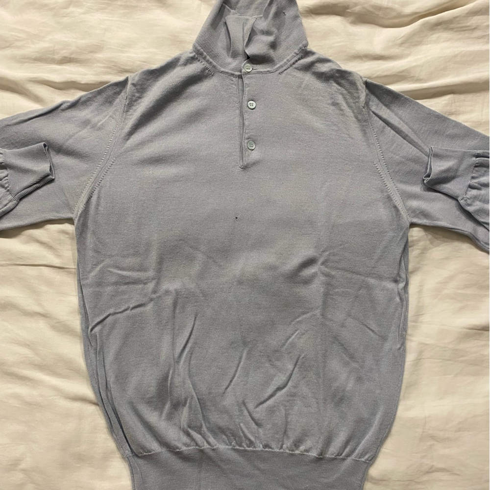 Hemmond Sweater - Long sleeve collared 1/4 button up - Size Large